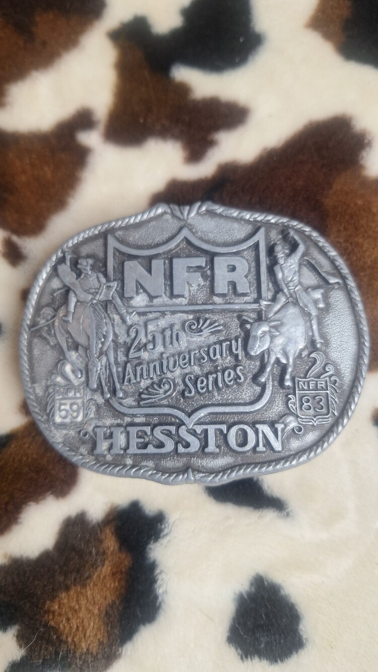 Hesston NFR National Finals 25th Anniversary 83 Western Belt Buckle